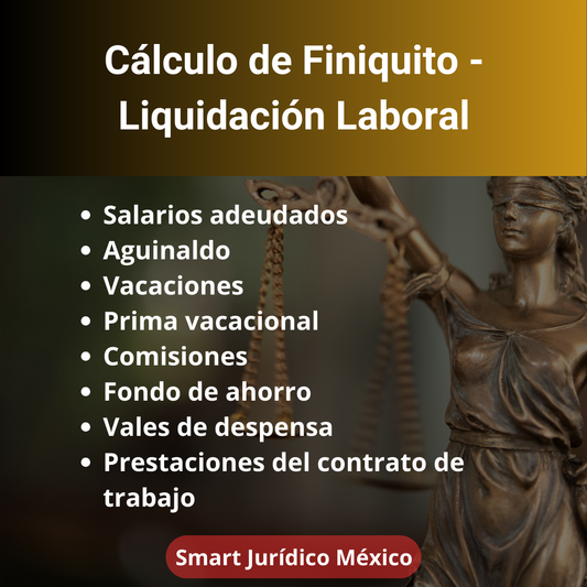 Cálculo de Finiquito o Liquidación Laboral por Despido Injustificado — México